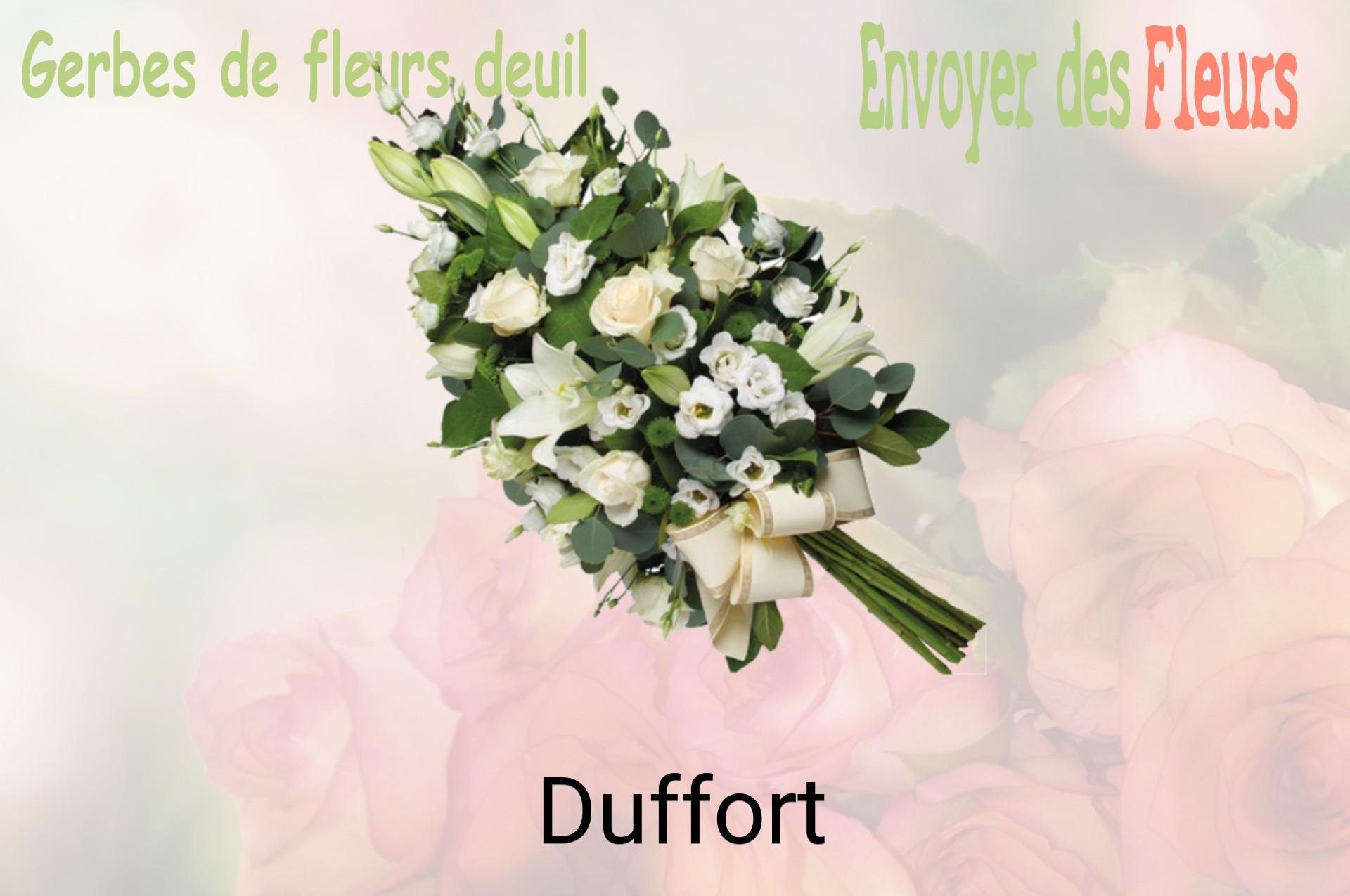 Gerbe de fleurs de deuil livrée à Duffort